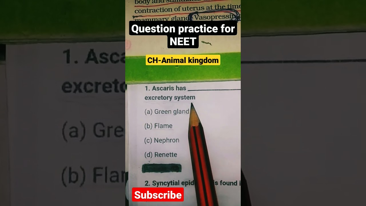 Question practice for NEET CH-Animal kingdom #neet2023 #ncert #aiims #biology #mbbs