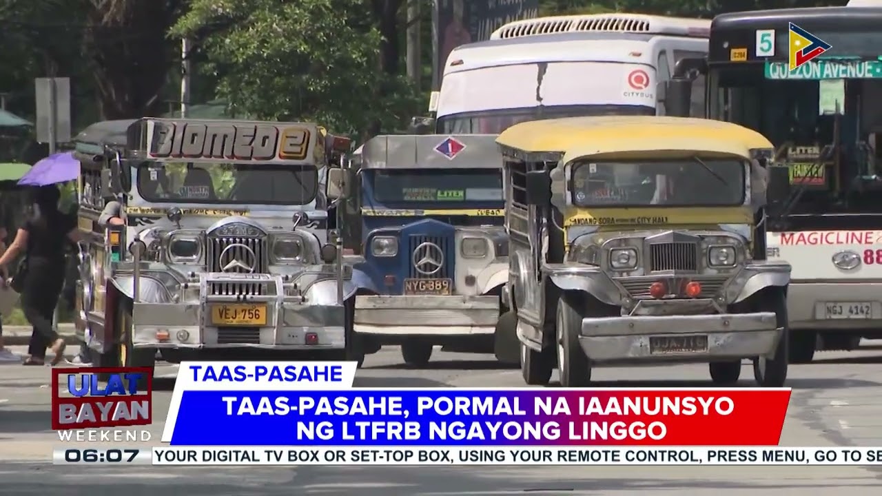 #UlatBayanWeekend | Taas-pasahe, pormal na iaanunsyo ng LTFRB ngayong linggo