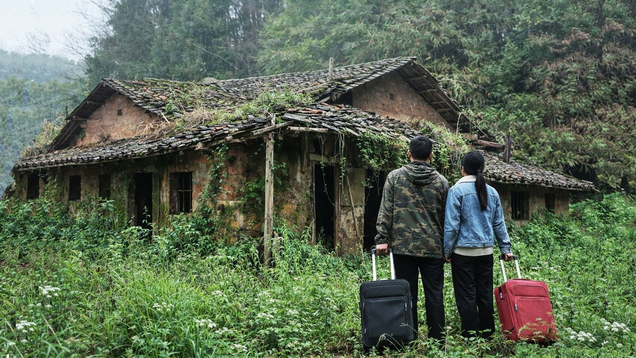 With nowhere to live, the couple turned a dilapidated house into a happy home