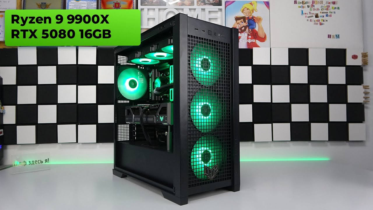 AMD Ryzen 9 9900X + RTX 5080 👽 Build full ASUS TUF GAMING PC + Test 1080p 1440p 2160p