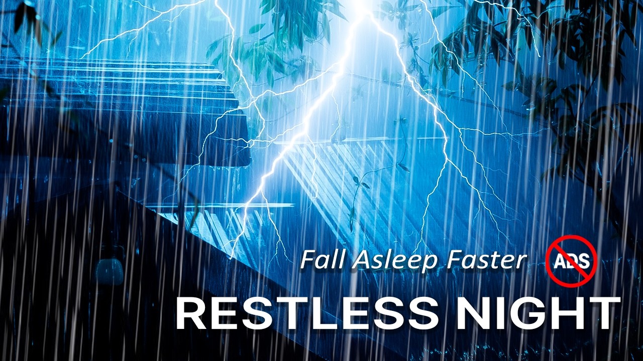 Chuva Escura para Dormir Rápido 🌧️ Deep Sleep no Telhado de Zinco