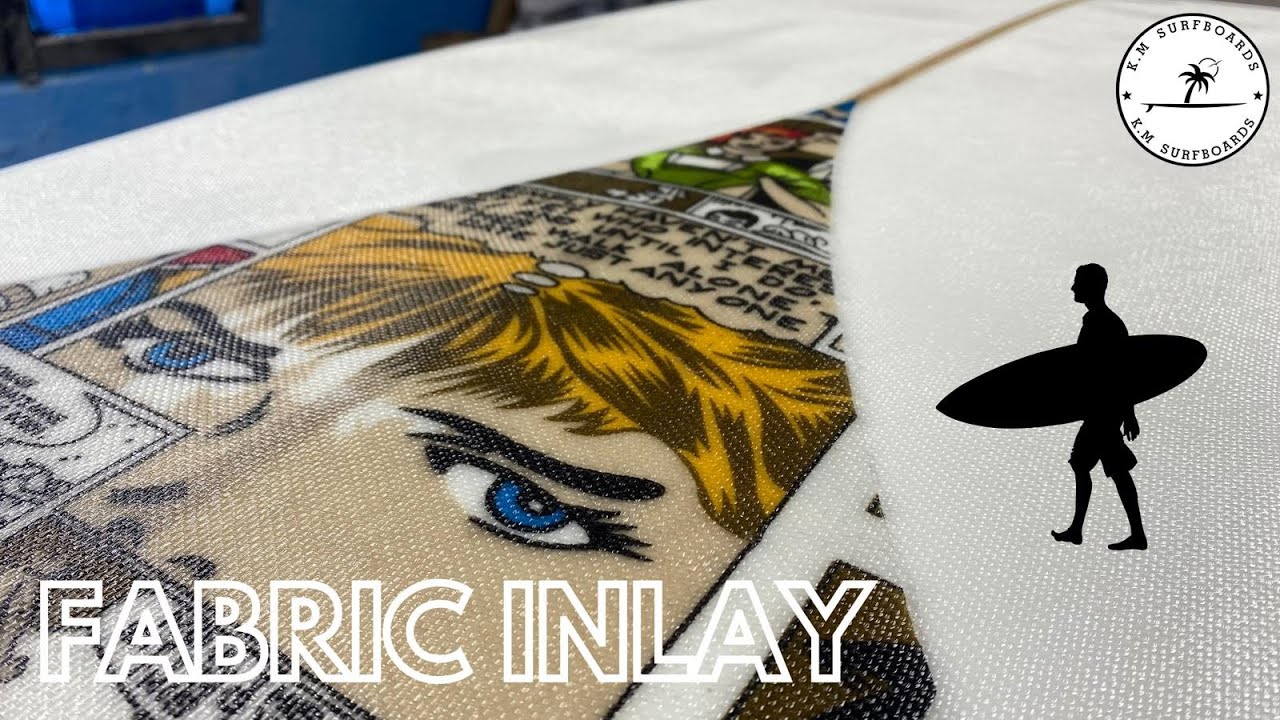 Surfboard Fabric Inlay Step by Step | Retro Single Fin