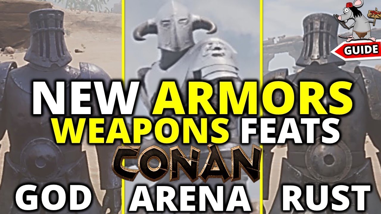 CONAN EXILES UPDATE - GODBREAKER ARMOR - ARENA CHAMPION AND WARMAKER WEAPONS