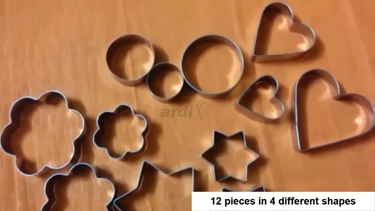 12 pcs Stainless Steel cookie cutter | ARDIX ONLINE SHOPPING