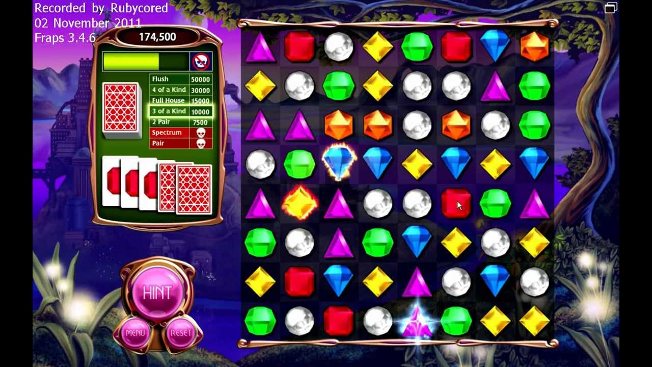 Bejeweled 3 (PC) Poker - 1,250,400 (6 Flushes)[720p60]