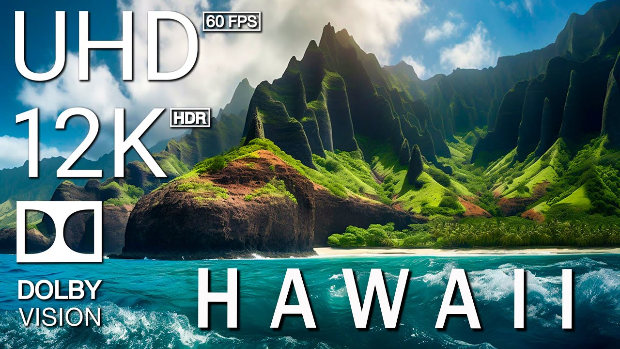 ГАВАЙИ — живописный фильм для релаксации — 8K (60 кадров в секунду) видео Ultra HD
