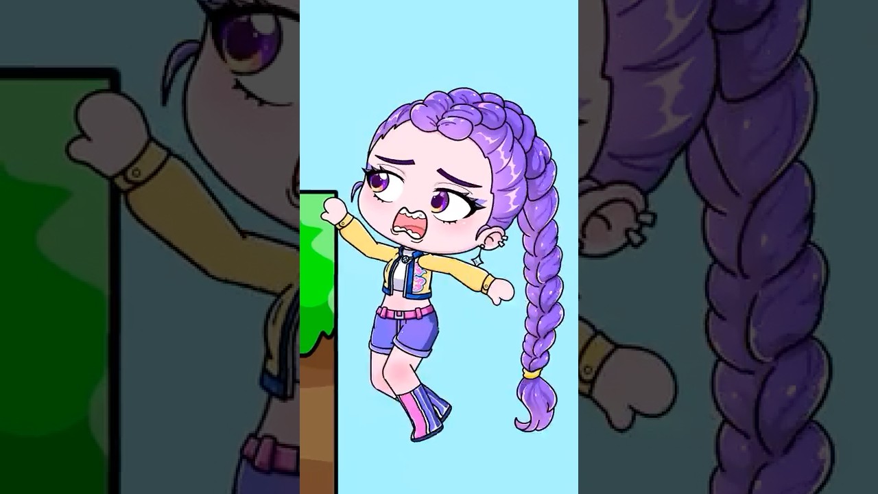 RUMI vs ZOEY in the hot and cold challenge - Kpop Demon Hunters Animation #shorts  #kpopdemonhunters