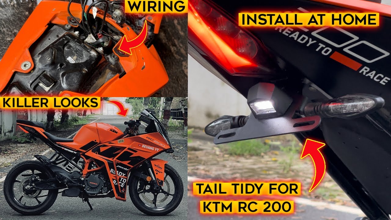 TAIL TIDY FOR KTM RC 200/125/390 | TAIL TIDY INSTALLATION AT HOME | BEST TAIL TIDY FOR KTM RC 200