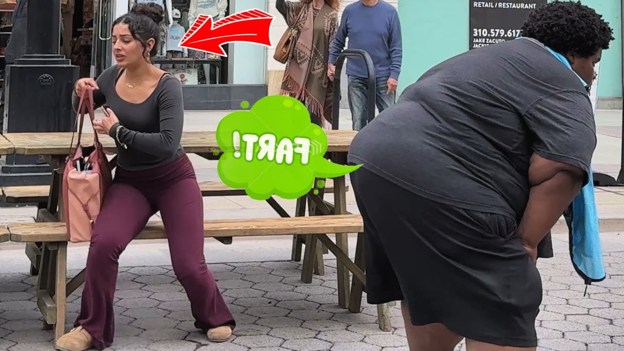 Fat Man Aggressively Farts On Women At The Mall!!!
