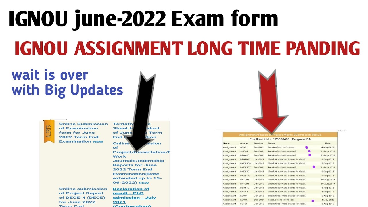 june-2022 Exam form June session UPDATE||IGNOU June|Grade card Update|| @that was open study