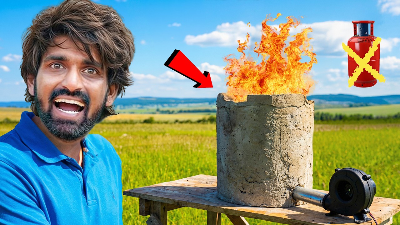 Turbo Wood Stove Making With Cement 🔥🔥 100% Working 😲 Smoke Less Stove 😱😱 Telugu Adventures