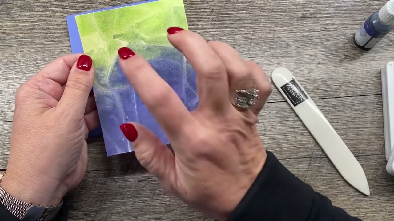 How to make a Cling Wrap Background Card
