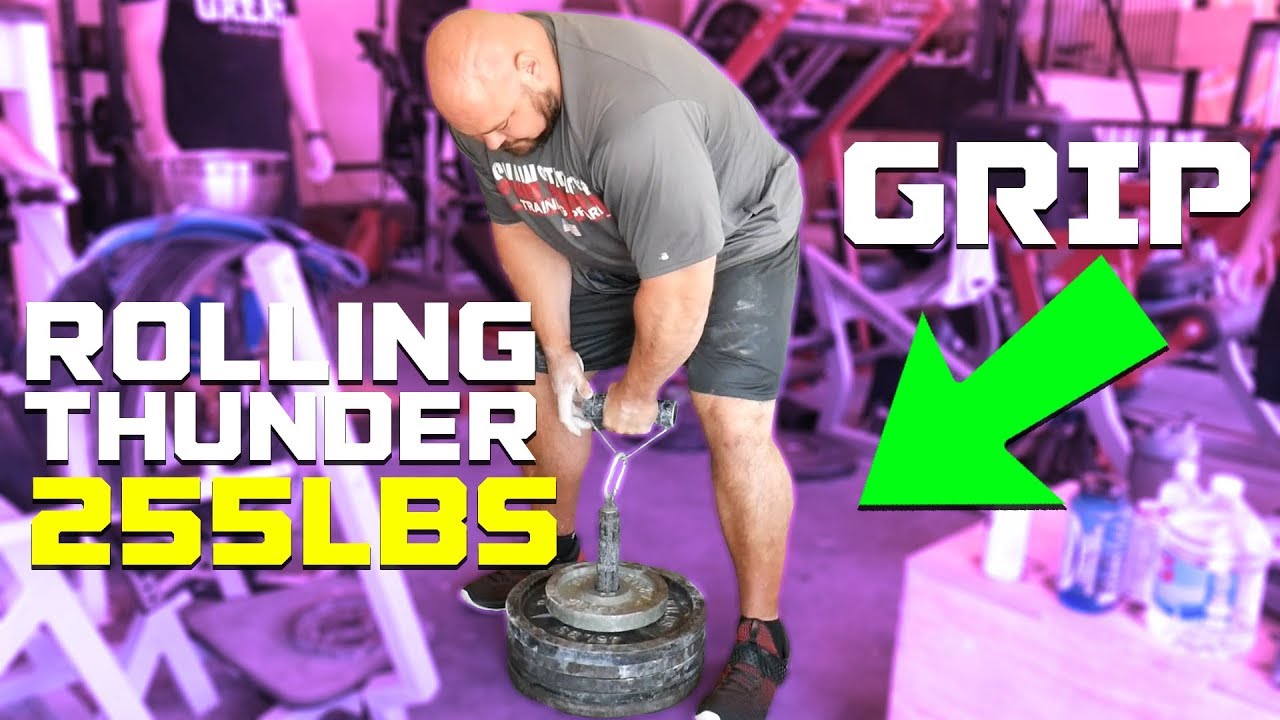 255LB ROLLING THUNDER!! | GRIP STRENGTH | BRIAN SHAW