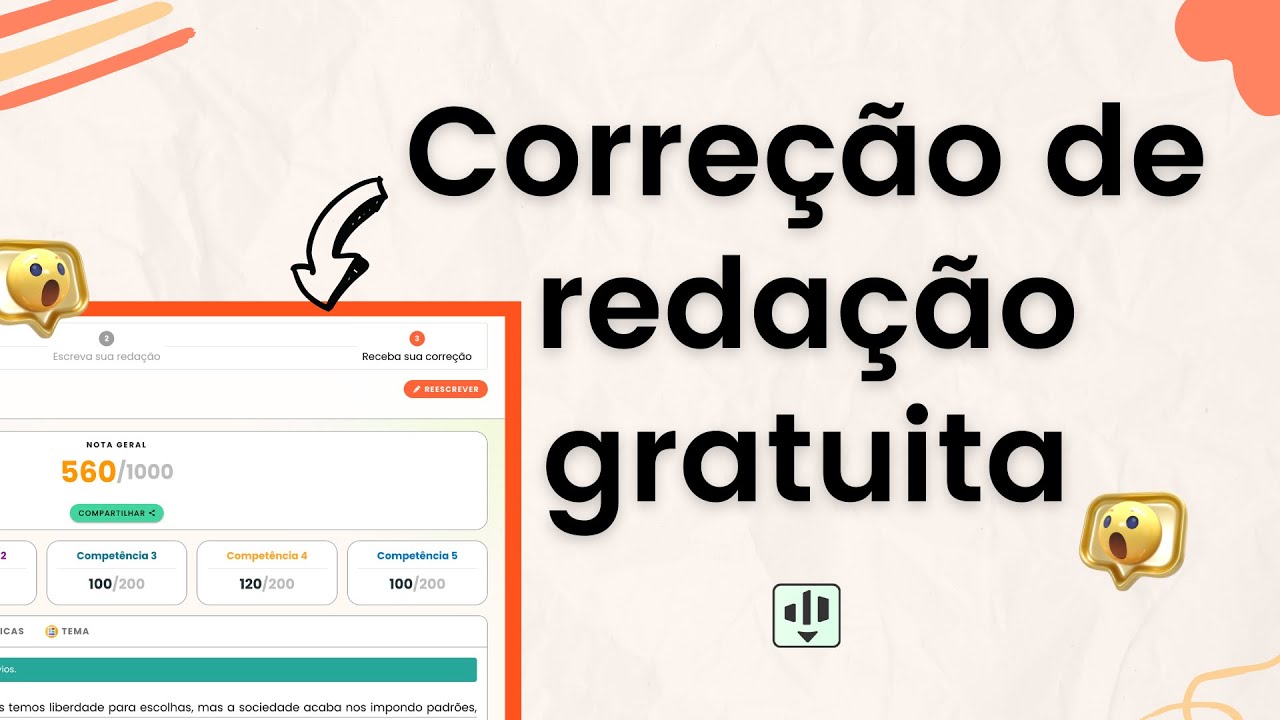 CORREÇÃO DE REDAÇÃO GRATUITA E AUTOMÁTICA Enem 2024