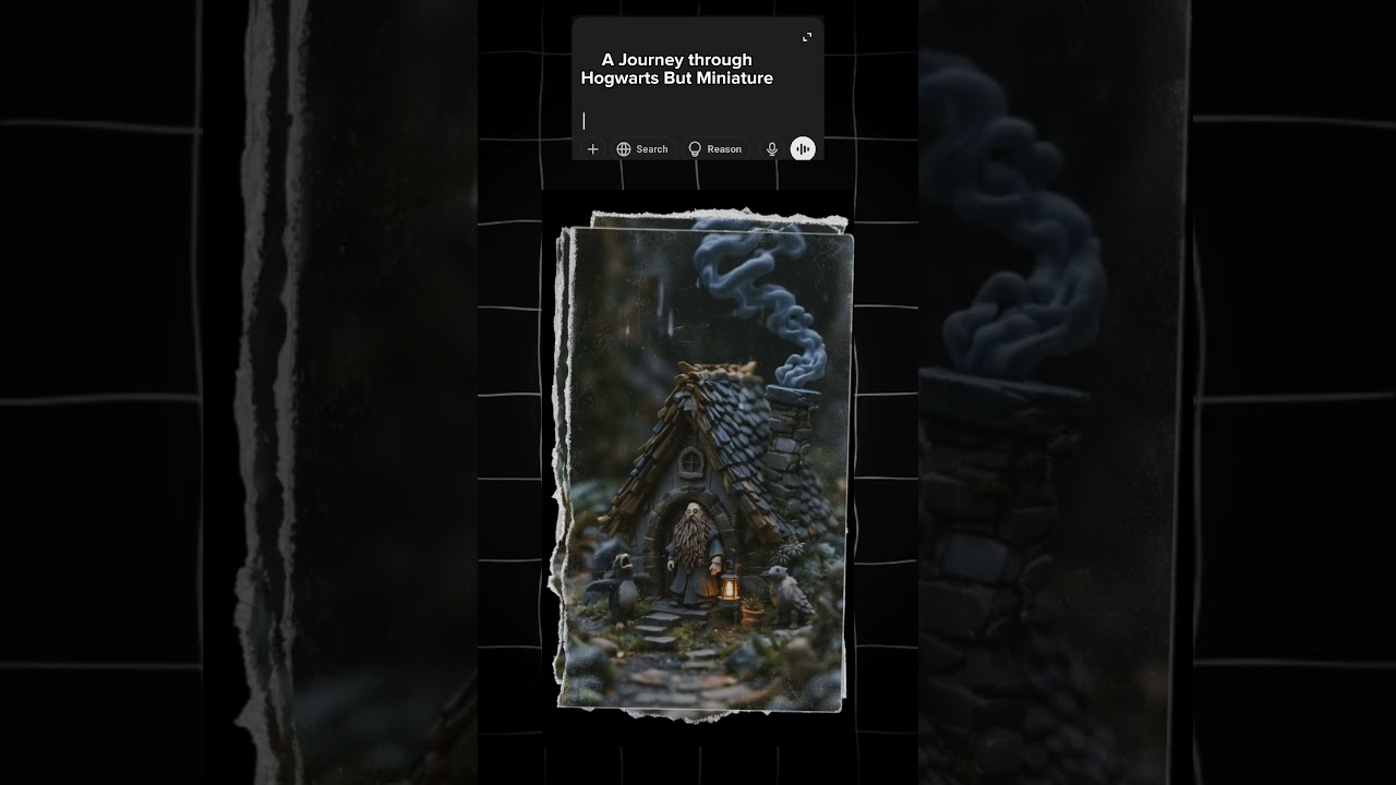 Tool : DALL-E I Prompt:A Journey through Hogwarts But Miniature.