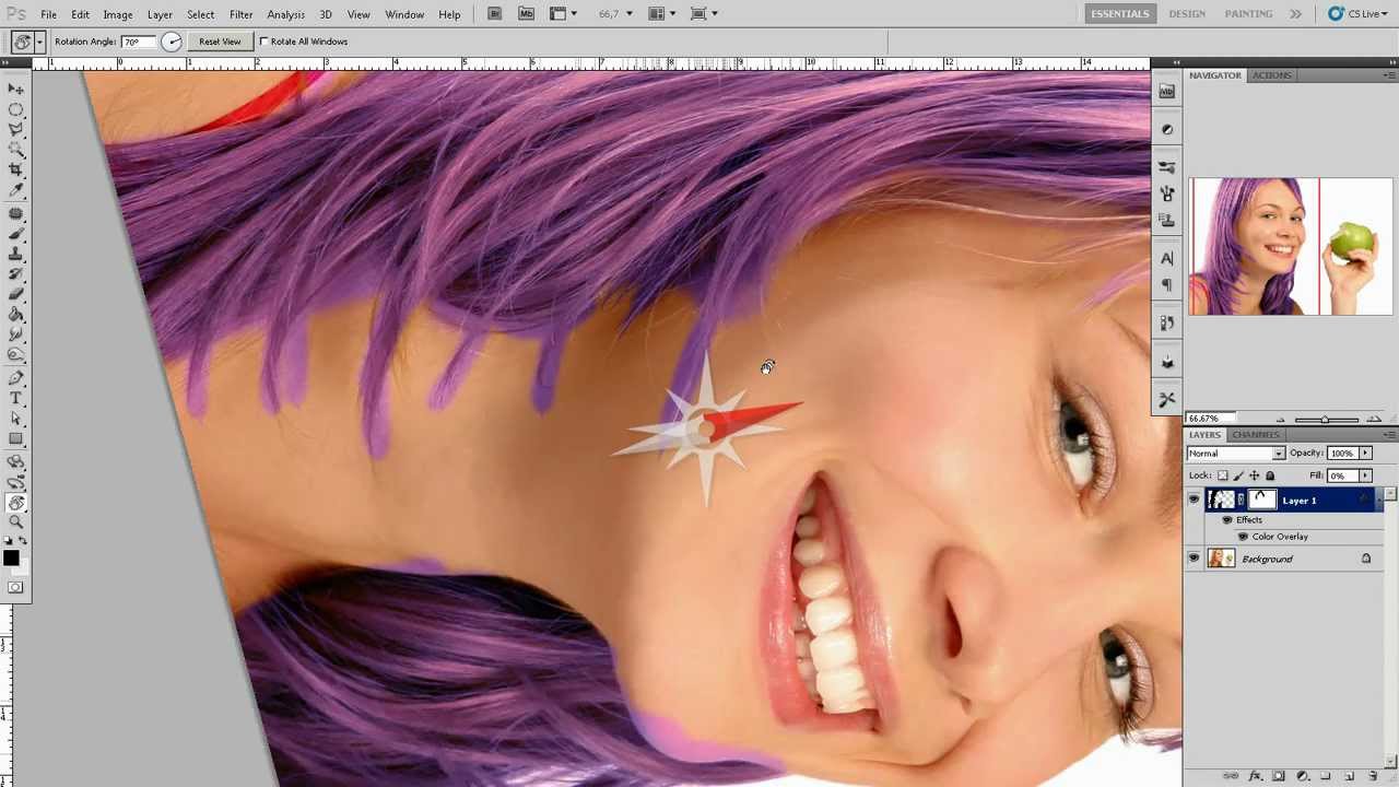 Zmiana koloru włosów [Tutorial-PL] [Photoshop CS5] Bomber