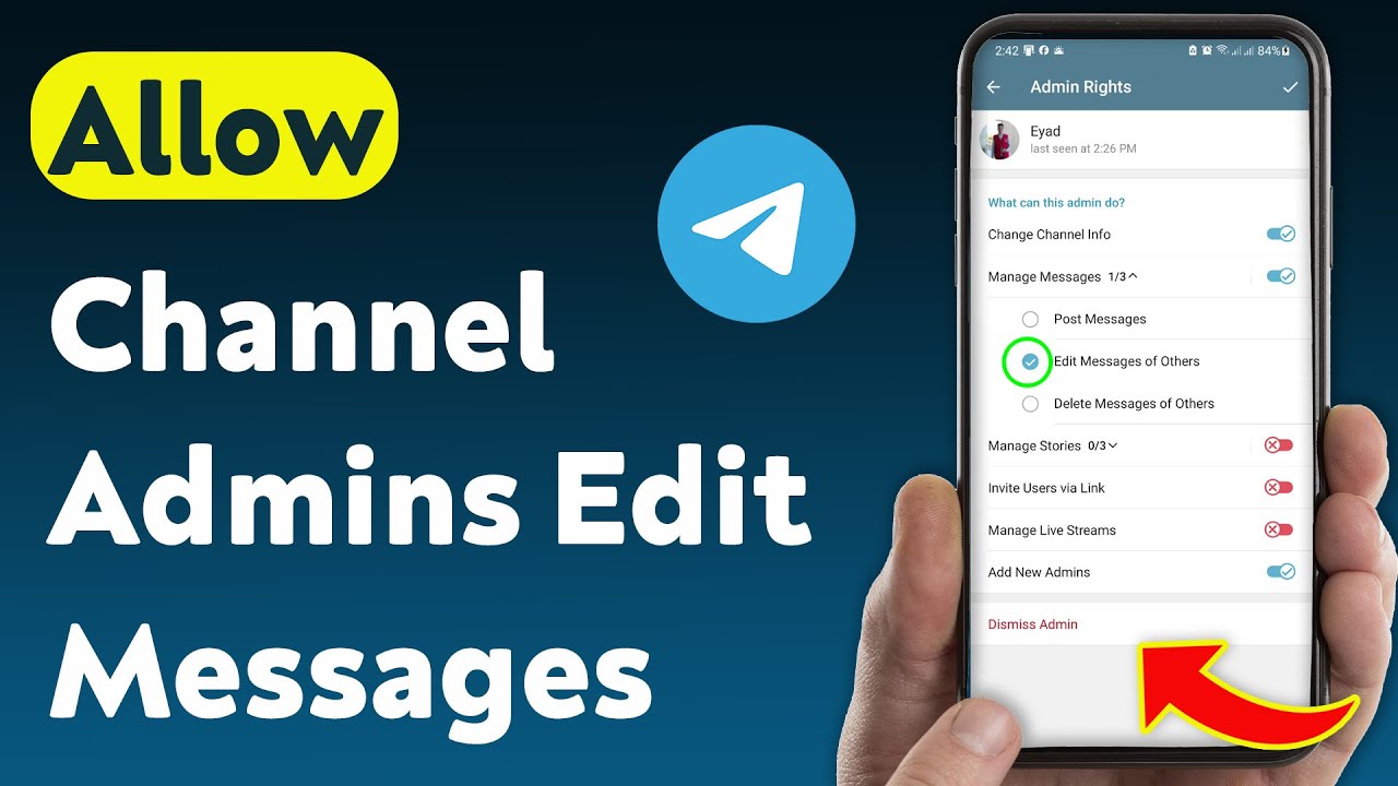 How To Allow Channel Admins Edit Messages on Telegram (Updated)
