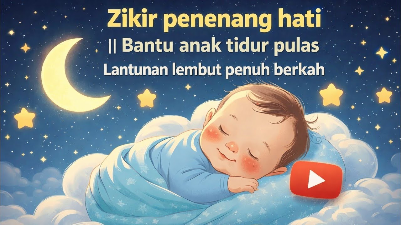 Zikir penenang hati || Bantu anak tidur pulas || Lantunan lembut penuh berkah