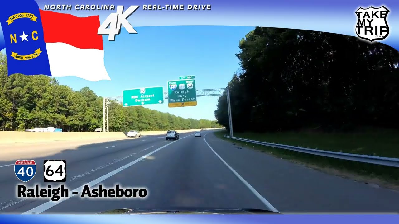 Raleigh to Asheboro, North Carolina on US 64