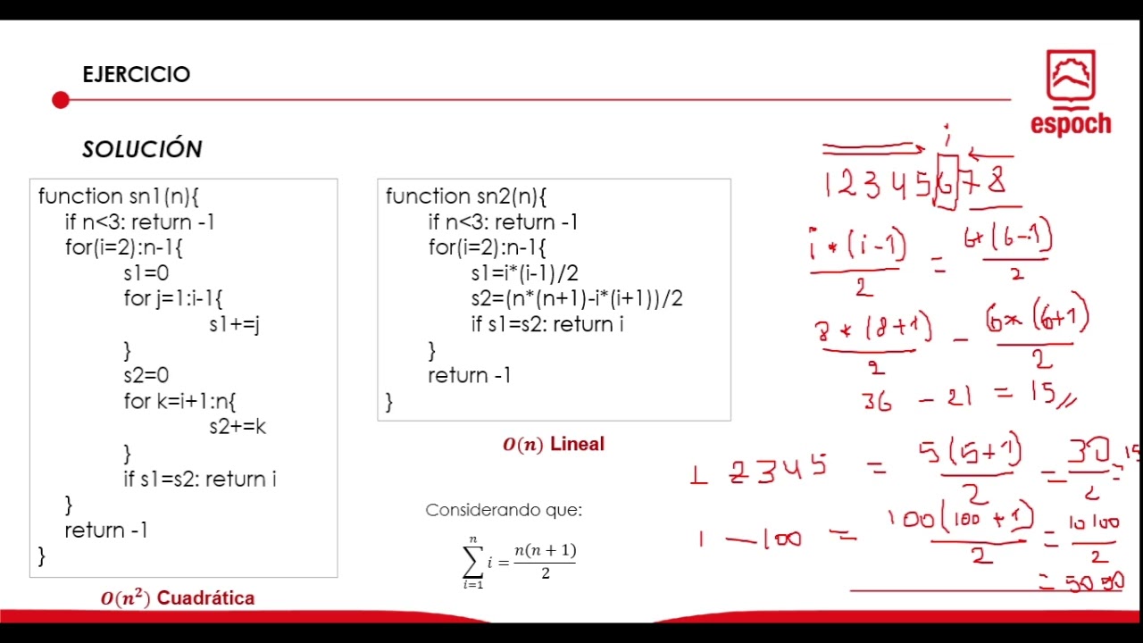 Ejercicio Calcular Complejidad de Algoritmo