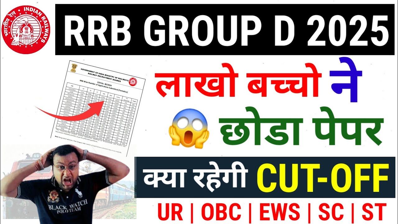 RRB GROUP D EXAM CUTOFF 2025 | RRC GROUP D CUTOFF 2025 | RAILWAY GROUP D CUTOFF 2025 | GROUP D |