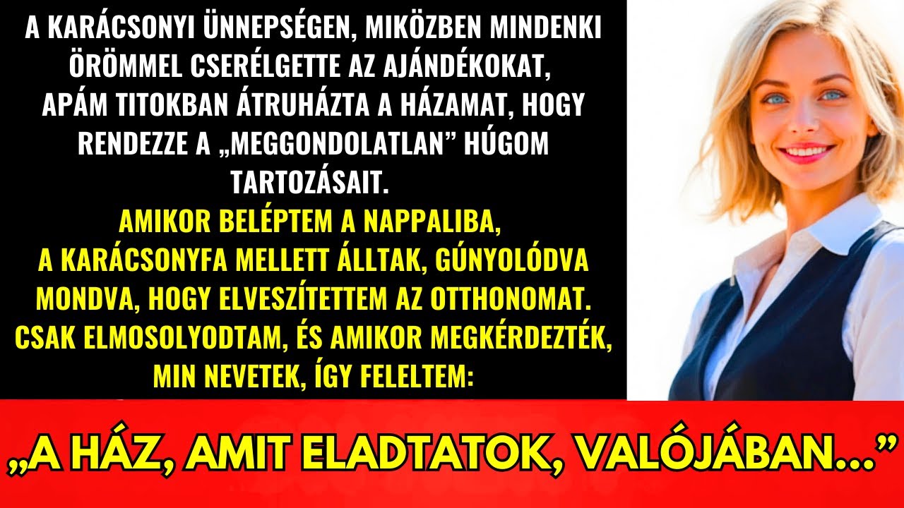 A Karácsonyi Partin Apám Eladta A Házamat, Hogy Kifizesse „Felelőtlen” Nővérem Tartozását...