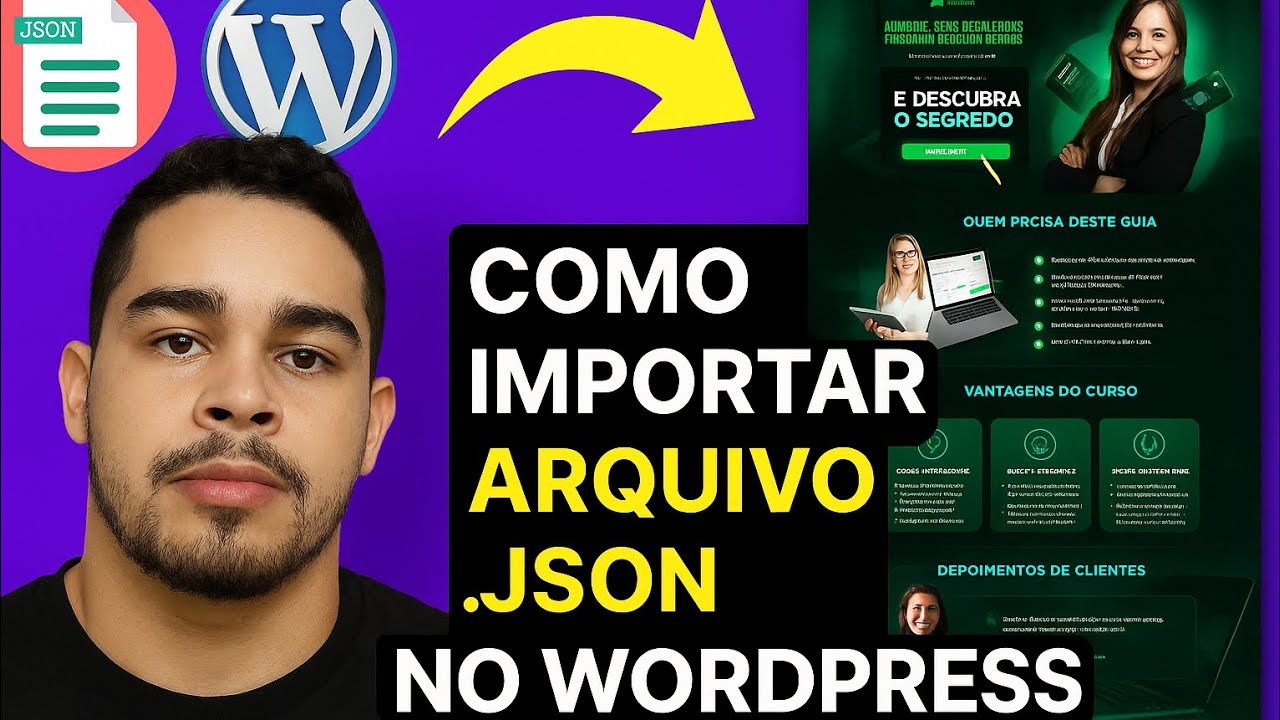 COMO IMPORTAR ARQUIVO JSON NO WORDPRESS |  PASSO A PASSO