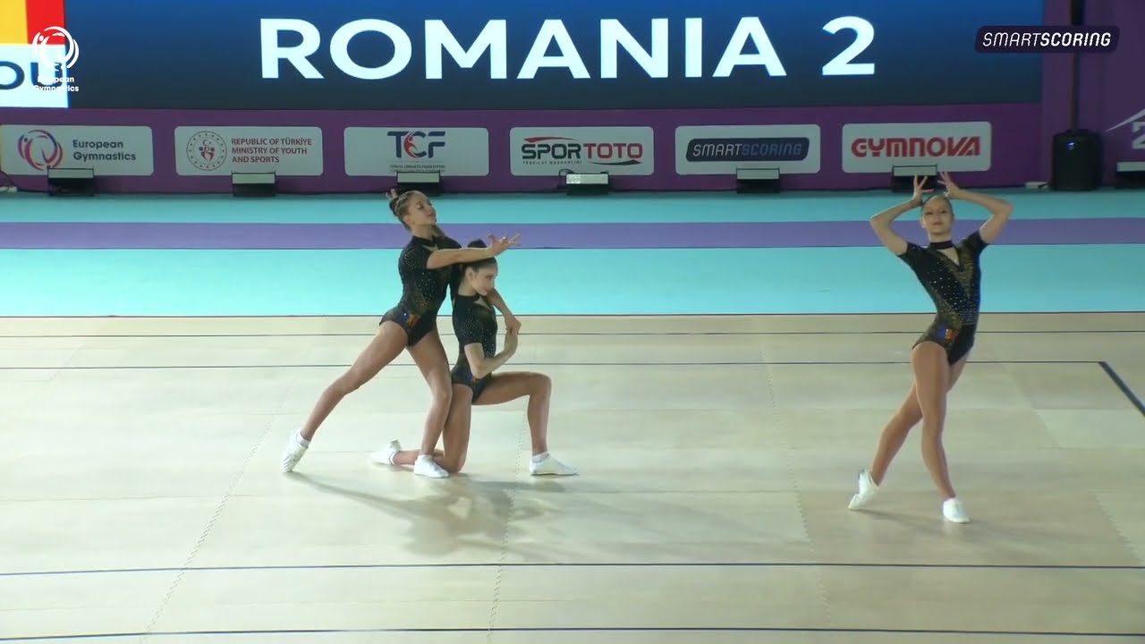 Romania - 2023 Aerobics Junior European Champions, Trios