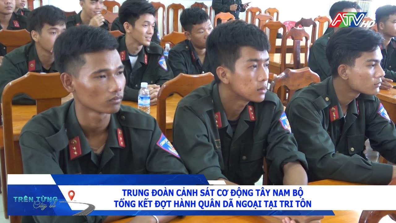 Trung đoàn cảnh sát cơ động Tây Nam Bộ tổng kết đợt hành quân dã ngoại tại Tri Tôn