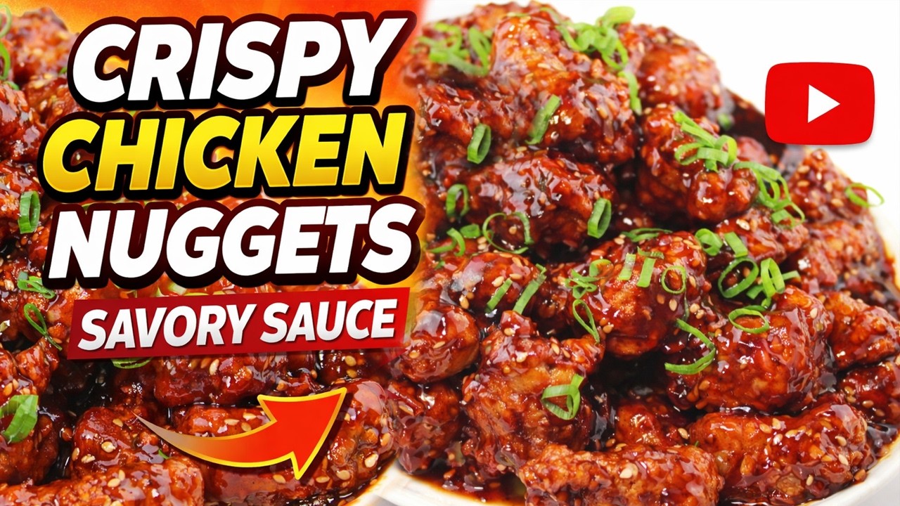 Crispy Chicken Nuggets with Savory Sauce