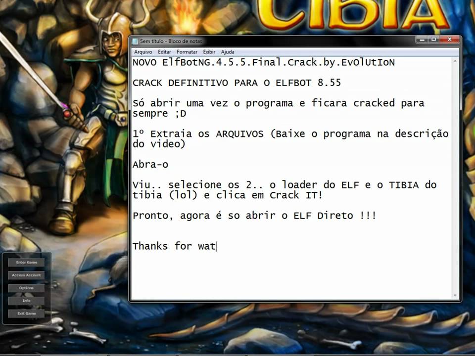 TibiaBot - Elfbot 8.55 Crack definitivo !