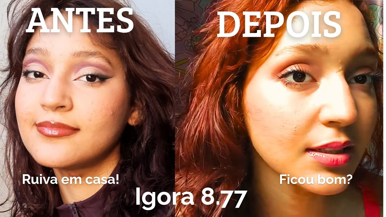 Ruiva sozinha em casa com Igora Royal 8.77