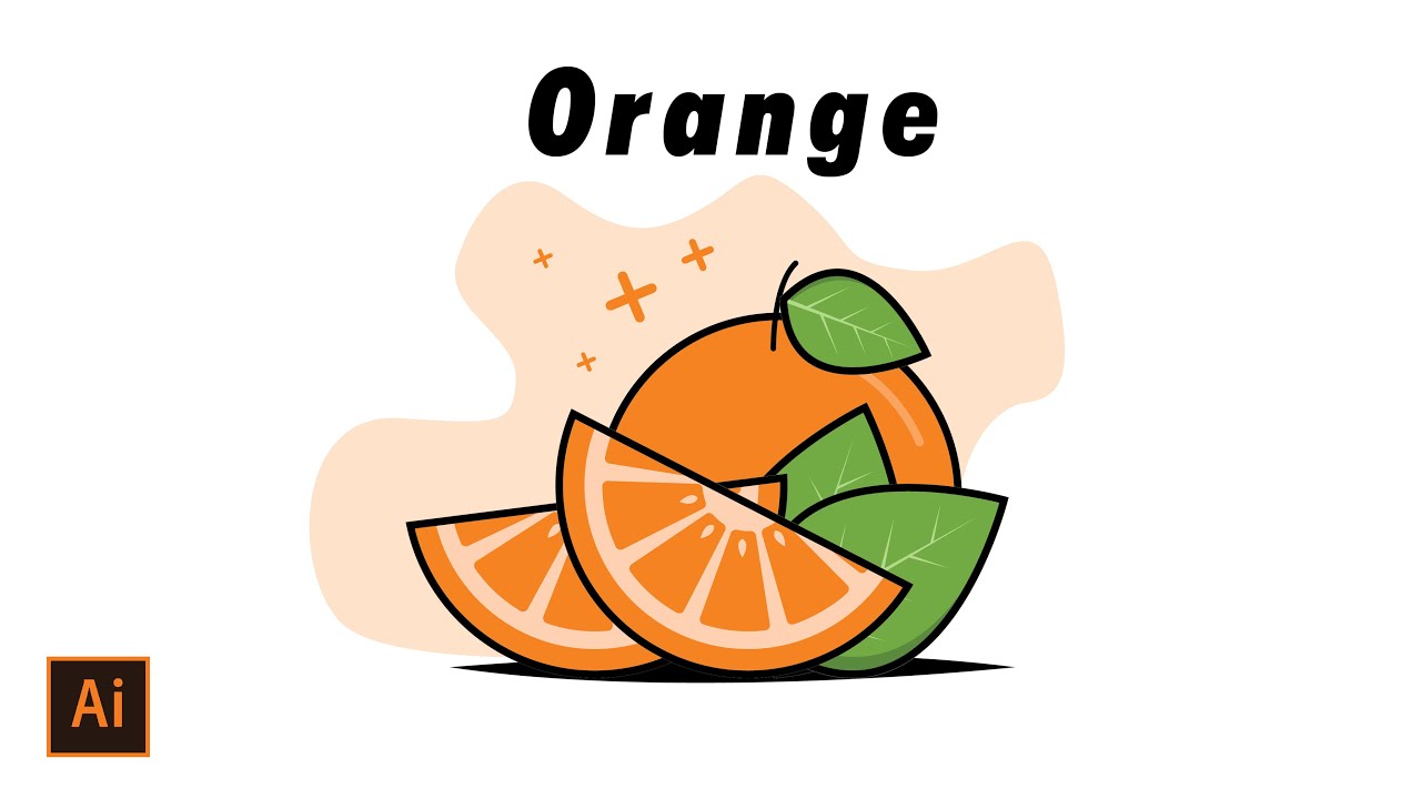 #10 SpeedArt Illustrator | Illustration of orange using Adobe Illustrator (vektor Jeruk)