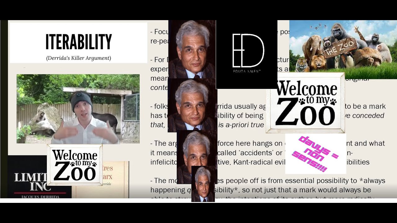 Understanding Derrida's Killer Argument [Iterability]