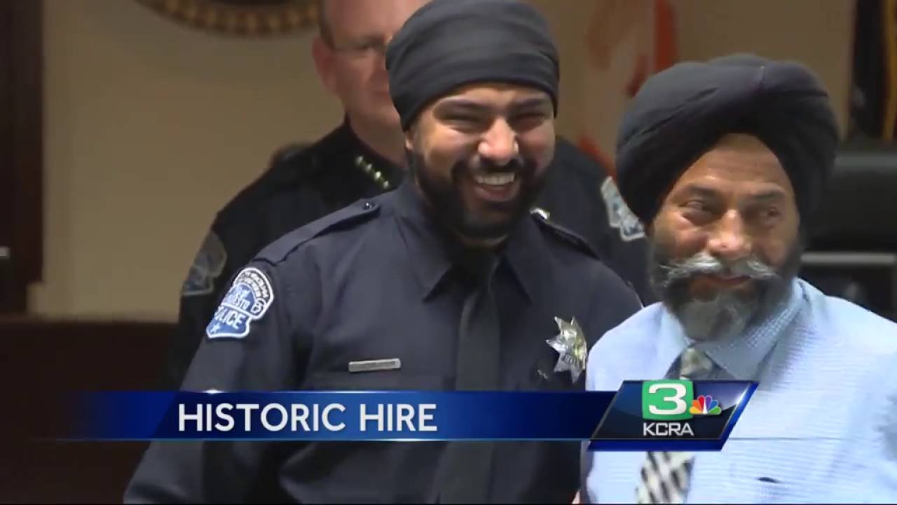 First Sikh officer sworn in as Modesto police officer