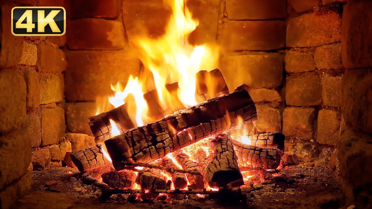 Peaceful Fireplace Meditation 4K | Gentle Crackling Fire Sounds for Focus and Inner Peace