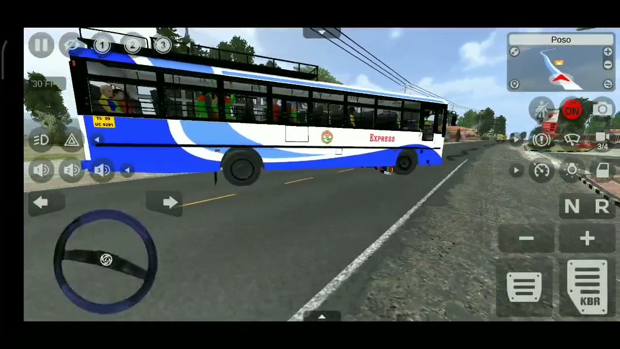 Express Bus Mod || Bus simulator Indonesia || Realistic Mobile Game || Part-1 || Karala Traffic Mod