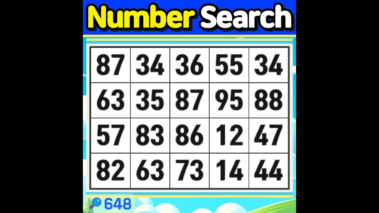 Number Search #648 It’s time to look after yourself now.【Match | brain game | puzzle 】