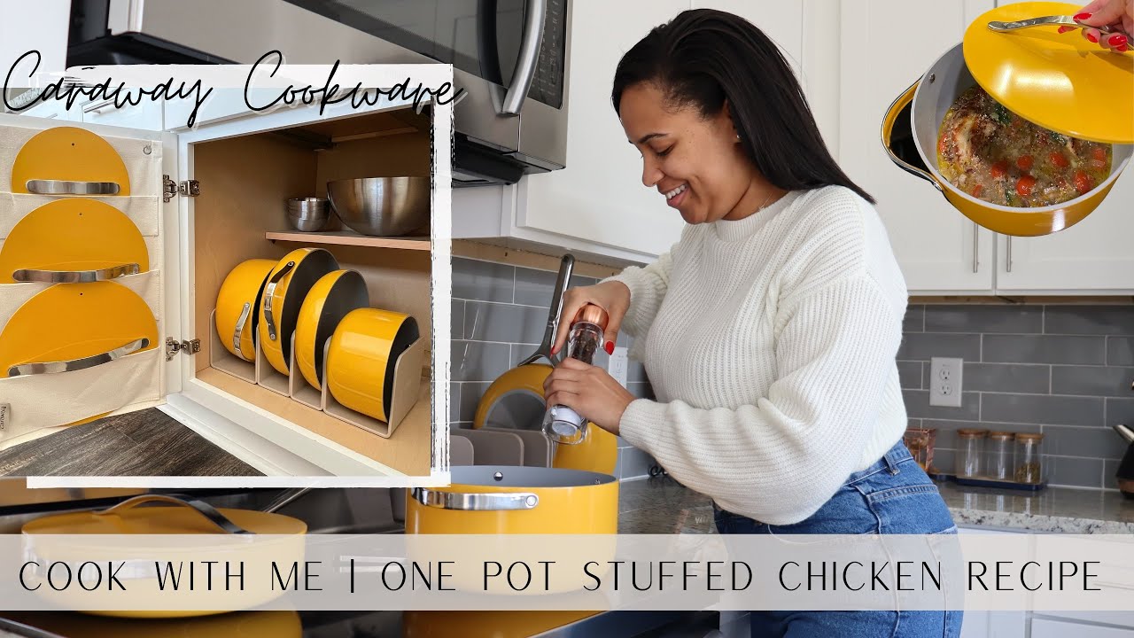 IS CARAWAY COOKWARE WORTH IT? | One Pot Stuffed Chicken