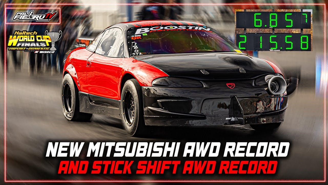 Red Demon 6.85 @215mph New Mitsubishi AWD Record and Stick Shift AWD Record  #4g63 #awd #mitsubishi