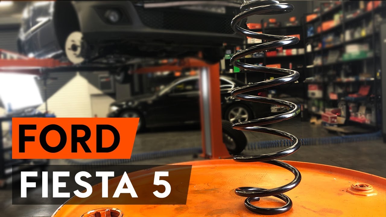 How to change rear springs on FORD FIESTA V JH, JD [TUTORIAL AUTODOC]