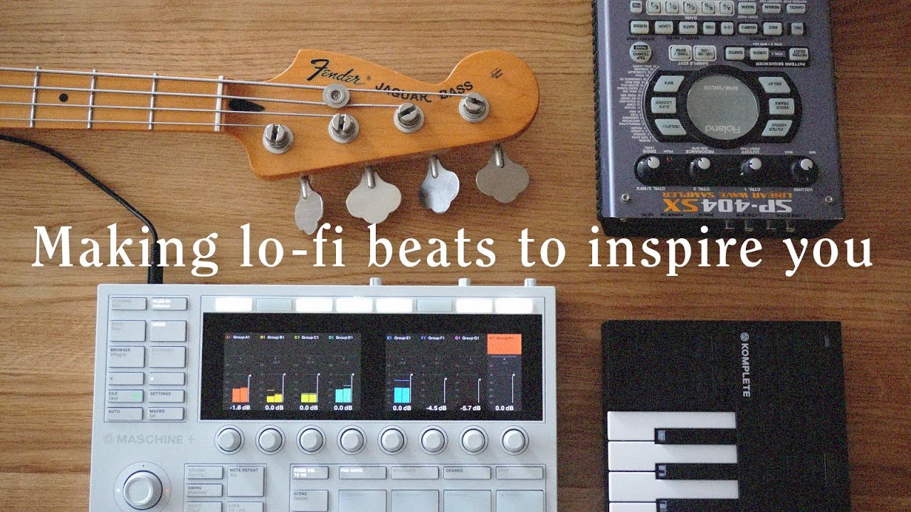 Making a CALM LOFI beat on Native Instruments MASCHINE plus