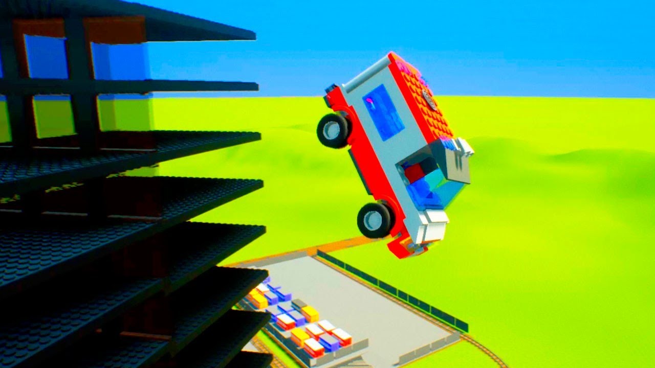 Building Cars Falls Crashes 23 | Brick Rigs