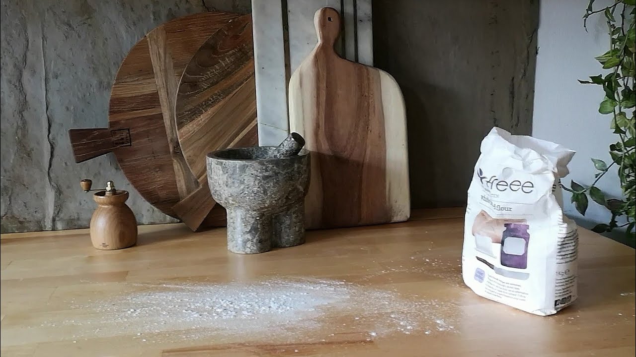 Homemade Organic Gluten-free bread using Doves Farm Gluten-free white flour.