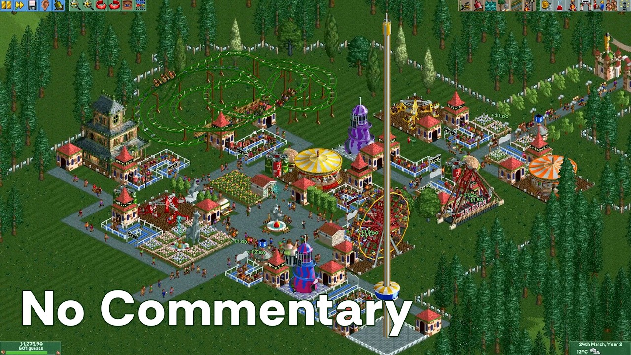 RollerCoaster Tycoon Chill Gameplay - Forest Frontiers (No Commentary)