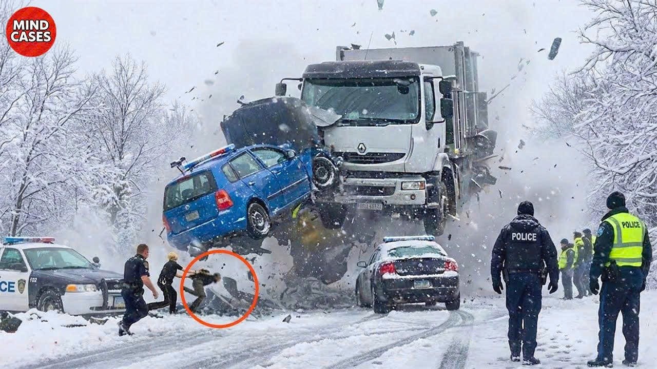 Icy Road Madness &ndash; Winter Crashes Caught on Camera #4