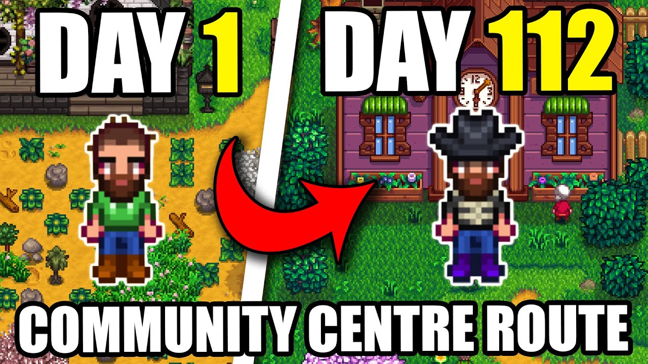 I played 100 Days of Stardew Valley 1.6 Community Centre Route