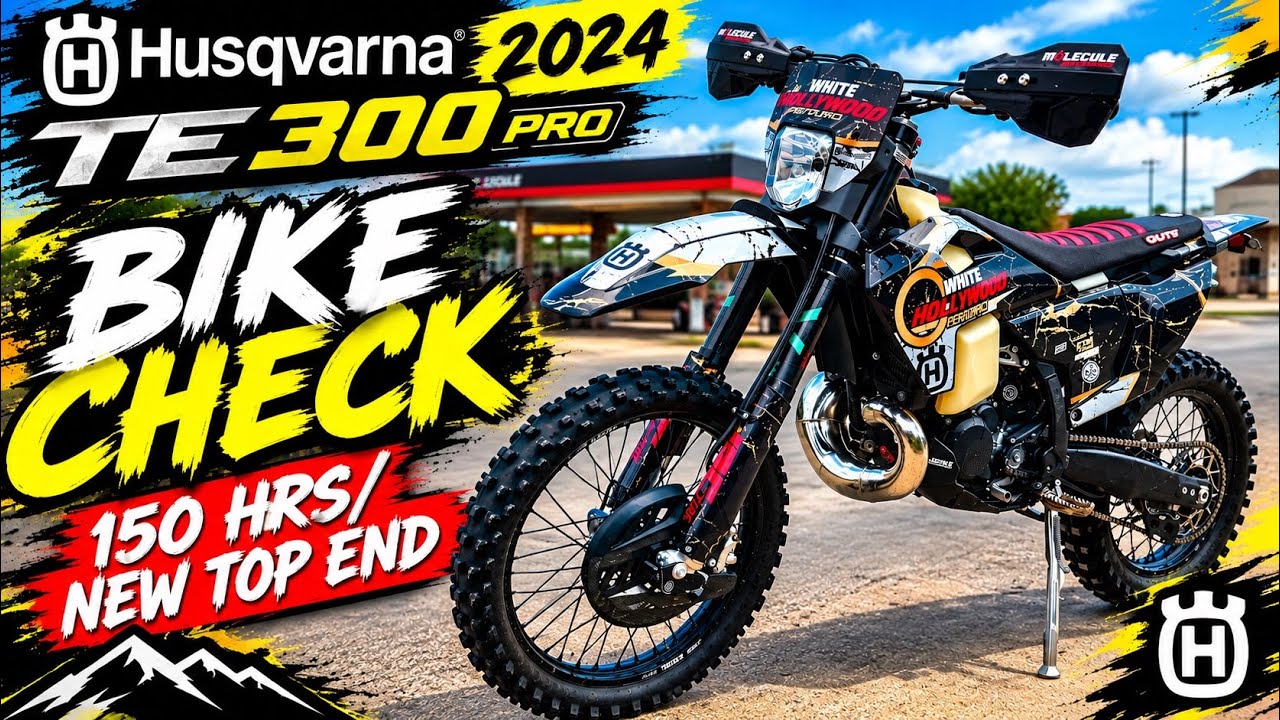 Проверка мотоцикла Husqvarna TE 300 Pro 2024 года выпуска, пробег 150 моточасов, новый капитальны...
