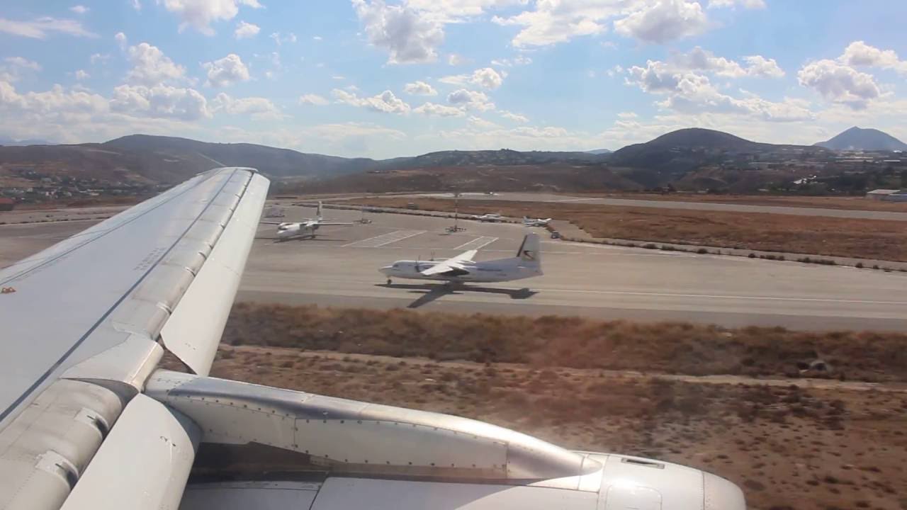 Aegean Airlines A320-200 Landung in Heraklion, Kreta