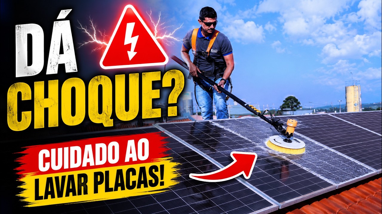 PRECISO DESLIGAR O INVERSOR SOLAR para não tomar choque quando lavar a Placa Solar?